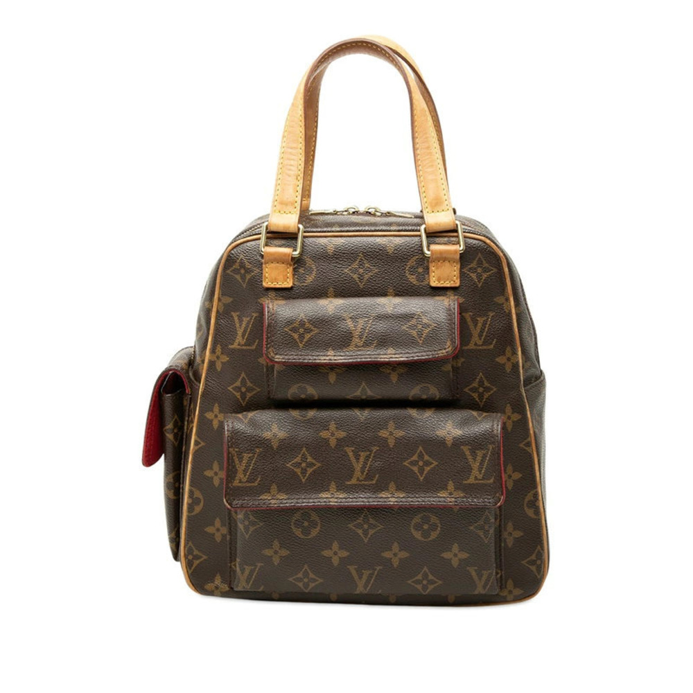Louis Vuitton Monogram Excentrie Cite Handbag Brown Leather